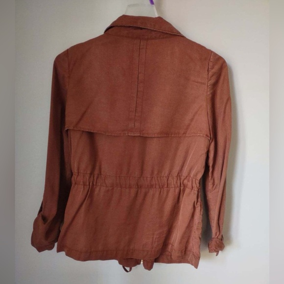 Anthropologie - Terracotta Colored Zipper Jacket - Size 4 - Picture 4 of 5
